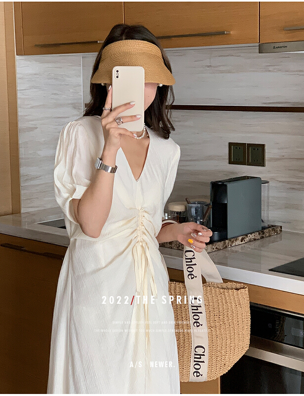 [the mind] chic Korean drawstring dress 60297# XYJ