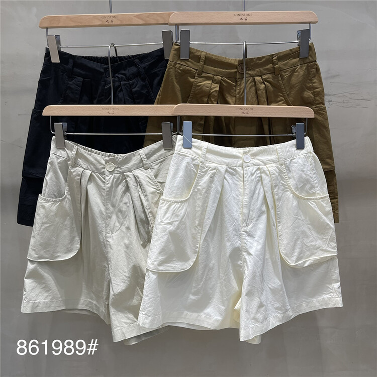 [fabric] elastic waist comfortable Korean casual shorts ys1-861989# L
