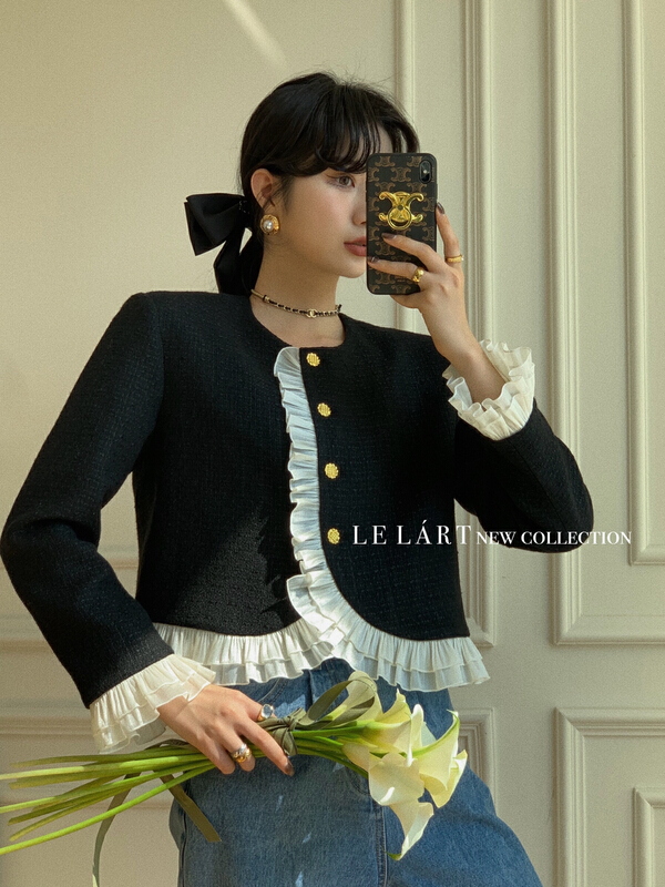 早春上新!【LE LART】高級時髦小香風短款短外套  LL2354#  XYJ