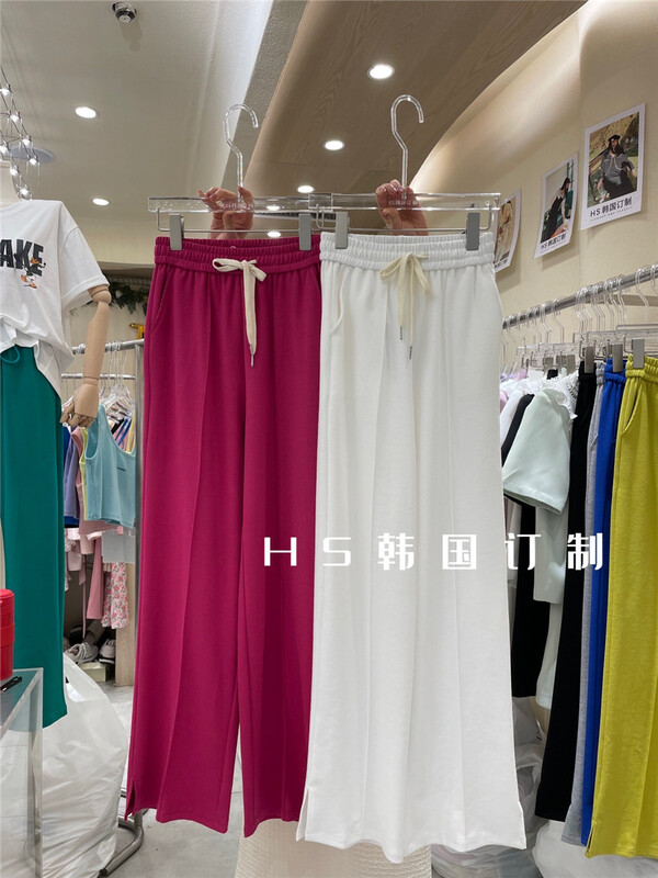 現貨!【HS韓國定製】淨版開衩直筒闊腿休閒褲  2216#  HJY