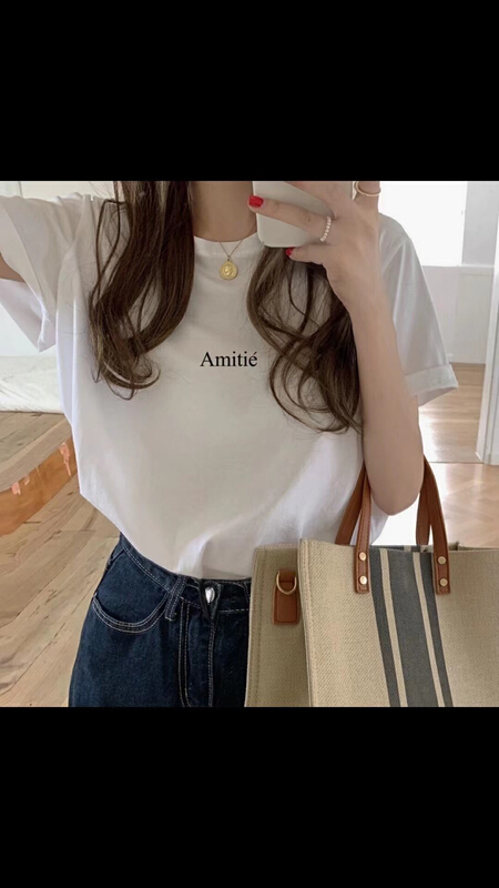 New year in early spring! [ziyijia] letter printed loose short sleeve T-shirt 0057# WTT
