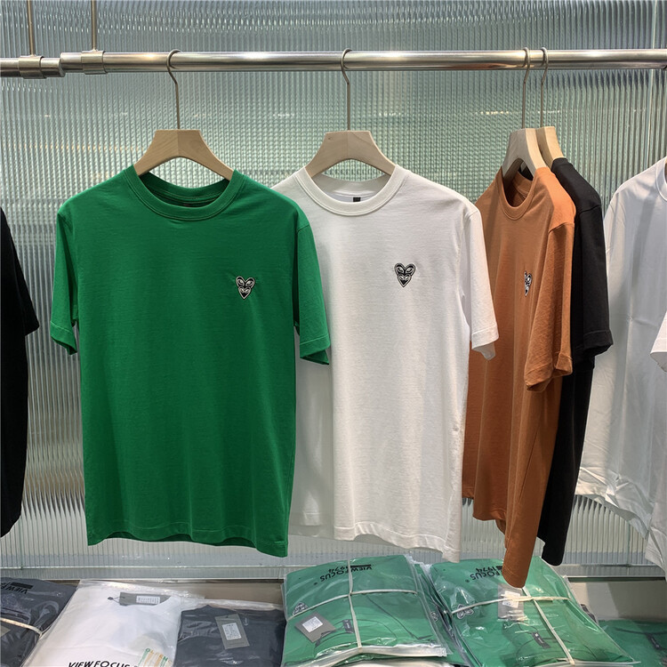 New in early summer! [1974] crew neck embroidery versatile short sleeve T-shirt a805# ZZL
