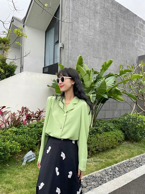 New year in early spring! [Hong's] single breasted Plaid versatile suit 2617# ll
