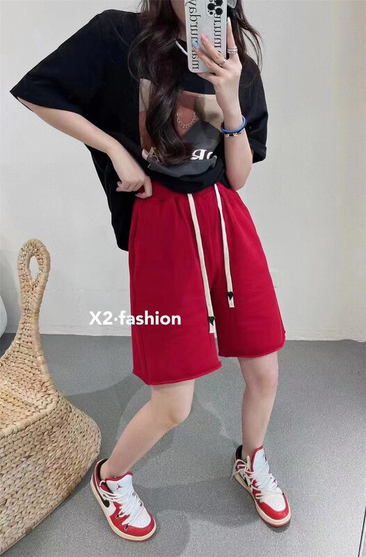 [w +] elastic waist versatile loose casual shorts 3275# WTT