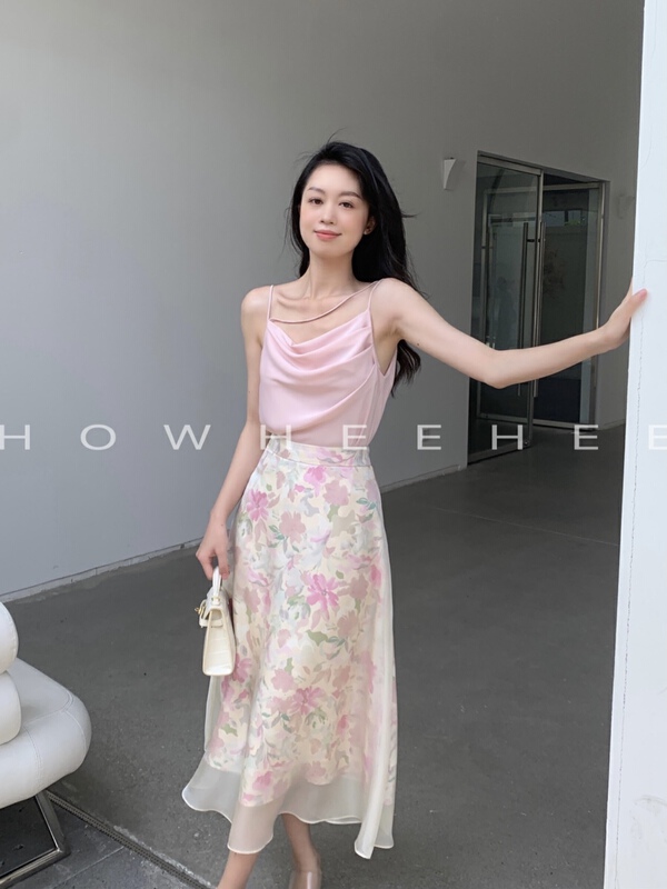 New in early summer! [xiuxixi] elegant and soft yarn skirt 19387# zxx