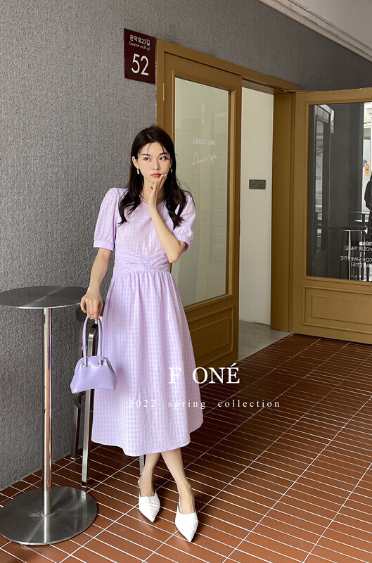 New in early summer! [f one] French retro waist dress 52017# WPL