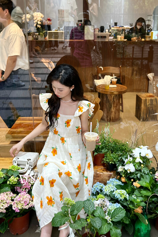 New in early summer! [benyan] temperament fashion flower dress d0009# zxx
