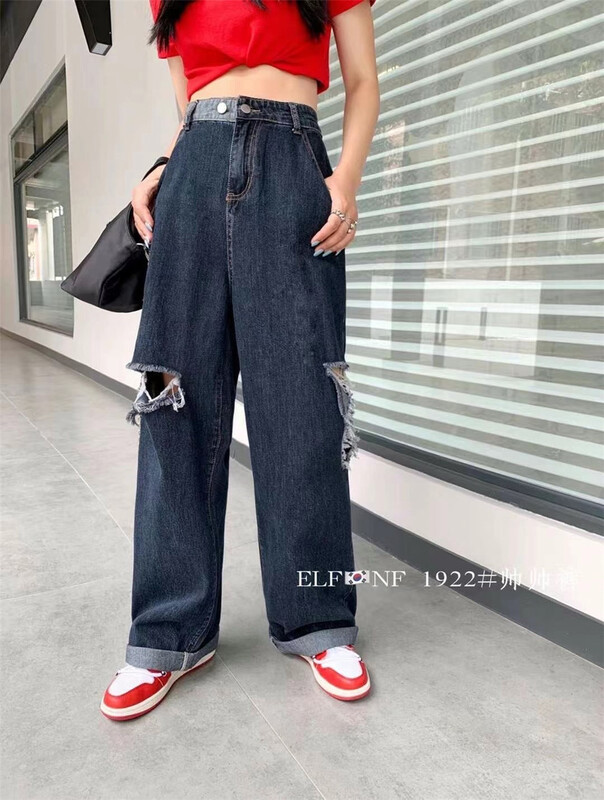 New year in early spring! [x2 square] hole fashion Korean jeans ys1-1922# L