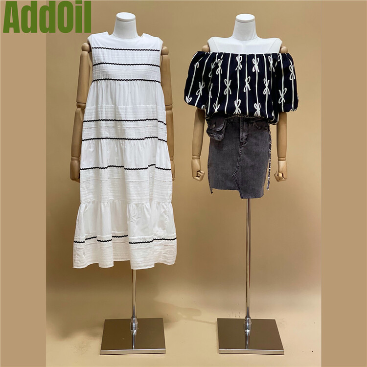 "ADDOIL" striped fashion Joker dress 98102# ZXL