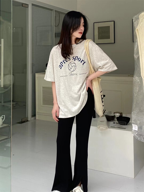 New year in early spring! [wink. U] vertical slit wide leg casual pants 8826# XJ