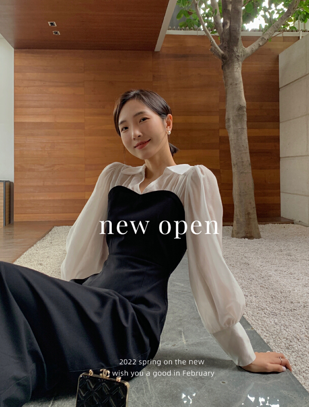 New year in early spring! [new open] a small group designed a fake two piece splicing dress hy22310# zxl