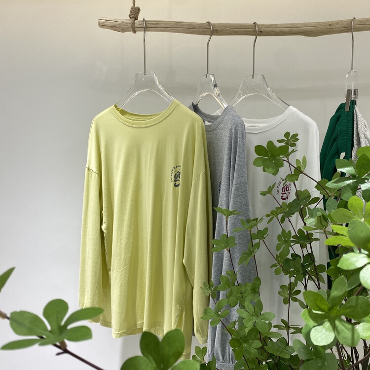 [moo Le] Korean versatile leisure sunscreen long sleeve T-shirt 22138# CLS