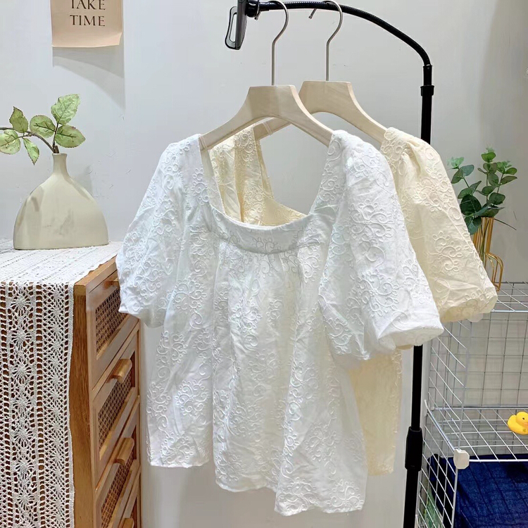 New in early summer! [UMI] Korean Fangling heavy industry Lace Embroidery Crochet shirt ys1-2009# PCZ