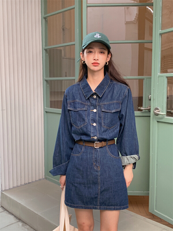 New year in early spring! [timely rain] Han Feng ins Vintage skinny jeans (with belt) 21159# jhy