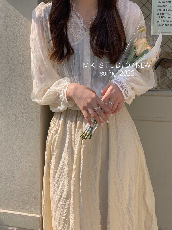 New year in early spring! [Chen] sweet, gentle and versatile shirt 3017# hjy