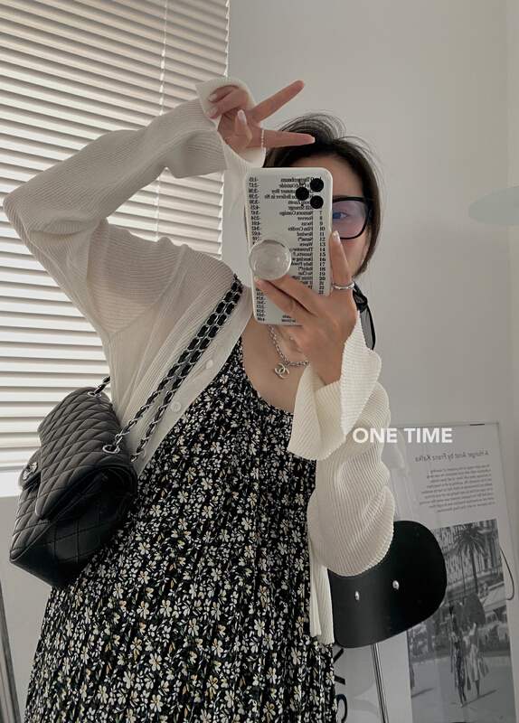 [one time] split and versatile fashion long sleeved sunscreen shirt 27323# CLS