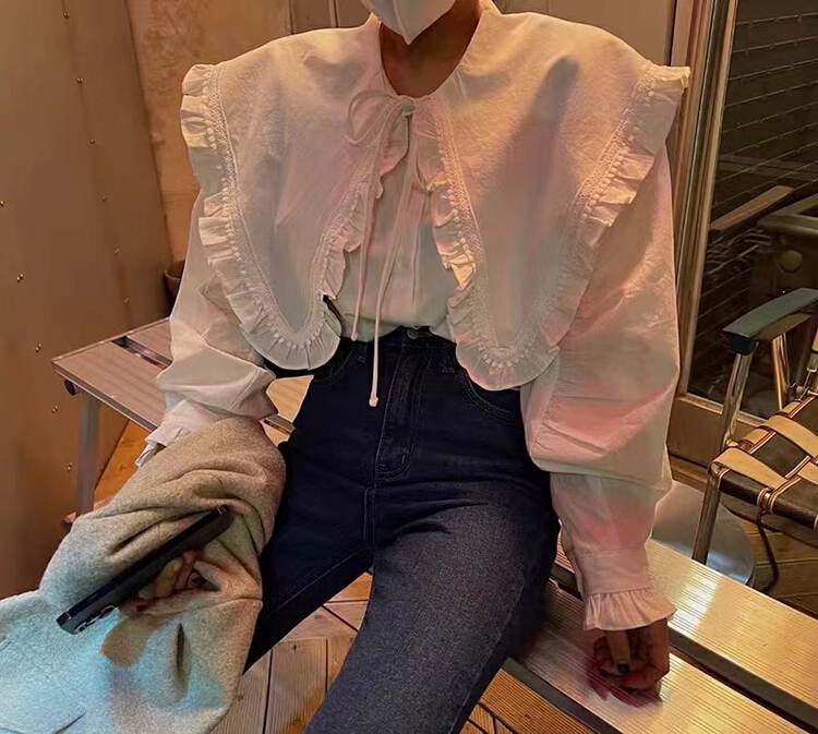 New year in early spring! [sline by sline] Korean Lapel versatile shirt 1023\zxl