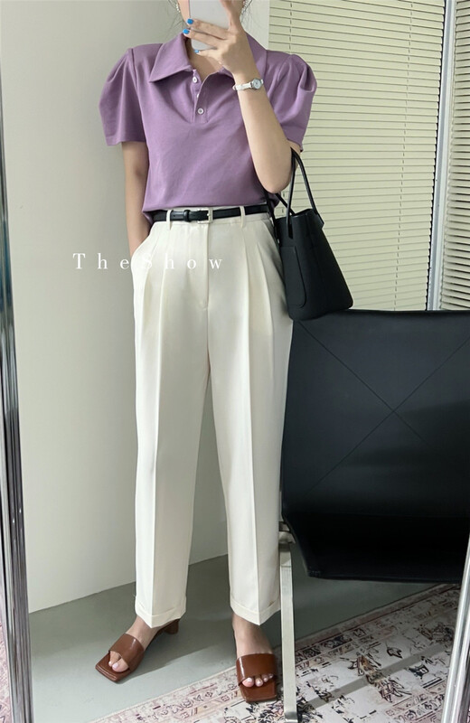 New in early summer! [the show] Korean style slim pants 60218# CLS