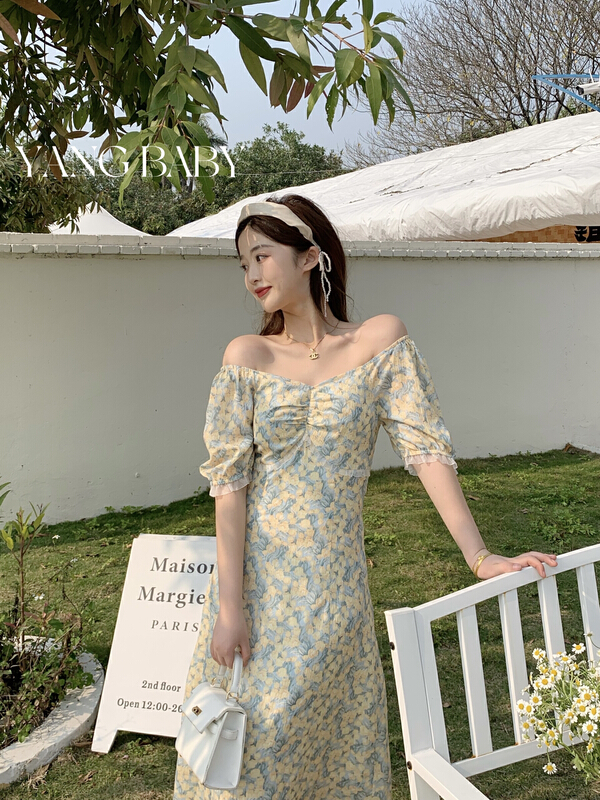New year in early spring! [Yang baby] cuff stitching Lace Floral Dress 3025# WTT