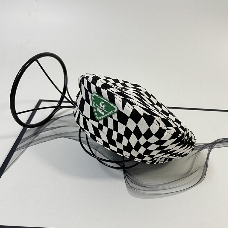 [aestheticism hat industry] niche Plaid versatile hat 2890# LSL