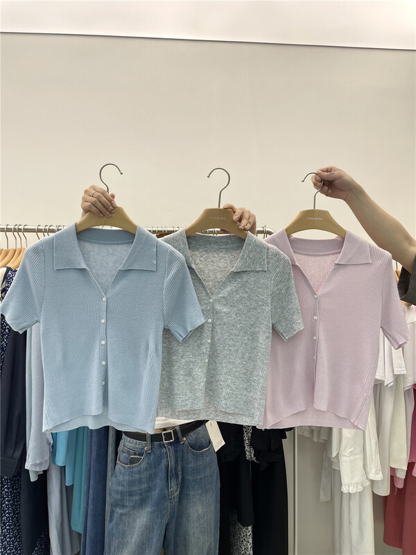 [blooming's] soft texture Polo neck knitted cardigan (only for cardigan) 6875# cqw