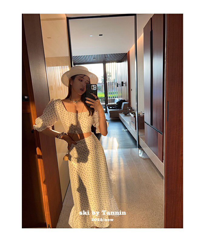 [x · h studio] sweet fashion blouse + lady skirt suit 06061# ozq