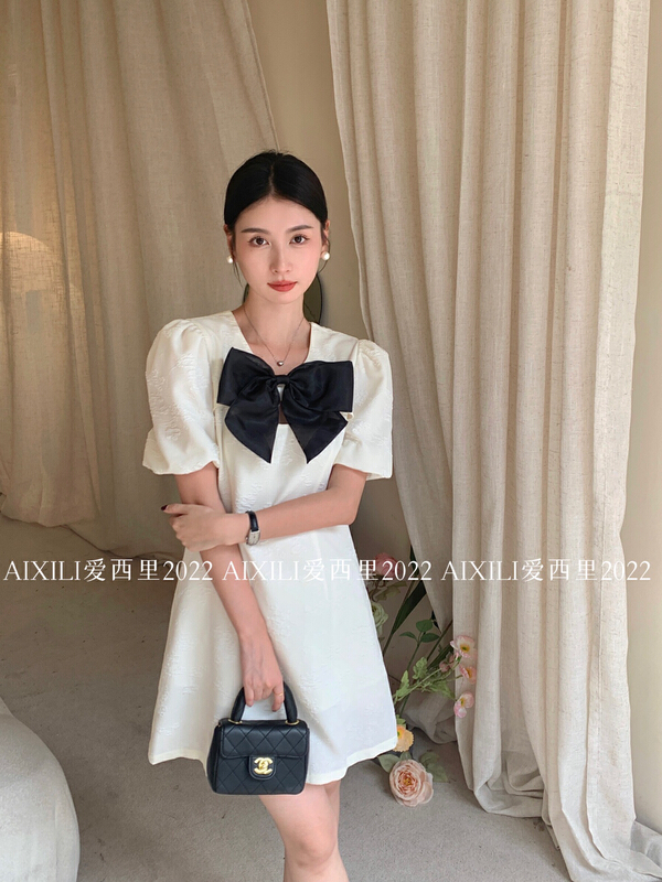 [aixili aisili] fashion slim bow dress (with bow) 6561# WPL
