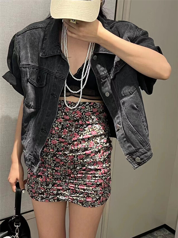 goods in stock! New in early summer! [E.S] high waist small sexy retro slim skirt 2103# LSW