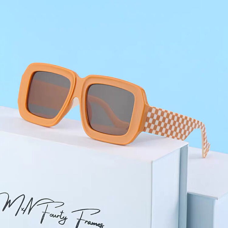 [fiber color scarf glasses] retro wind UV resistant Sunglasses (with box) 3960# LSL