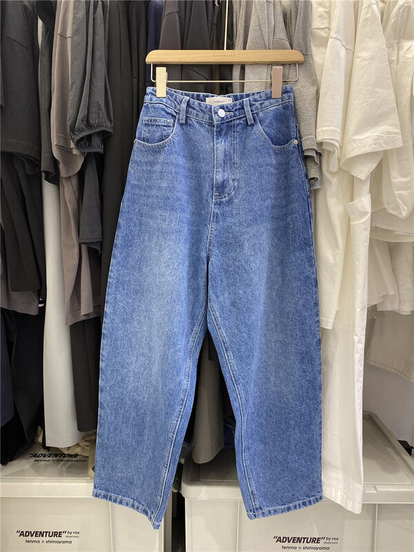 [sanbara] Korean straight baggy jeans 9397# LSW