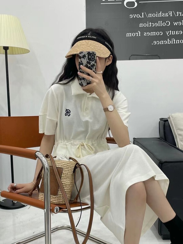 [Miss Jia] Korean Polo neck drawstring versatile dress 3362# XYY