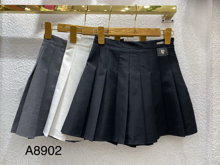 [queen] Korean high waist pleated skirt a8902# ozq
