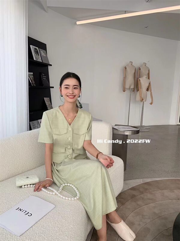 [hi candy] Korean simple and versatile skirt 7196# XYJ