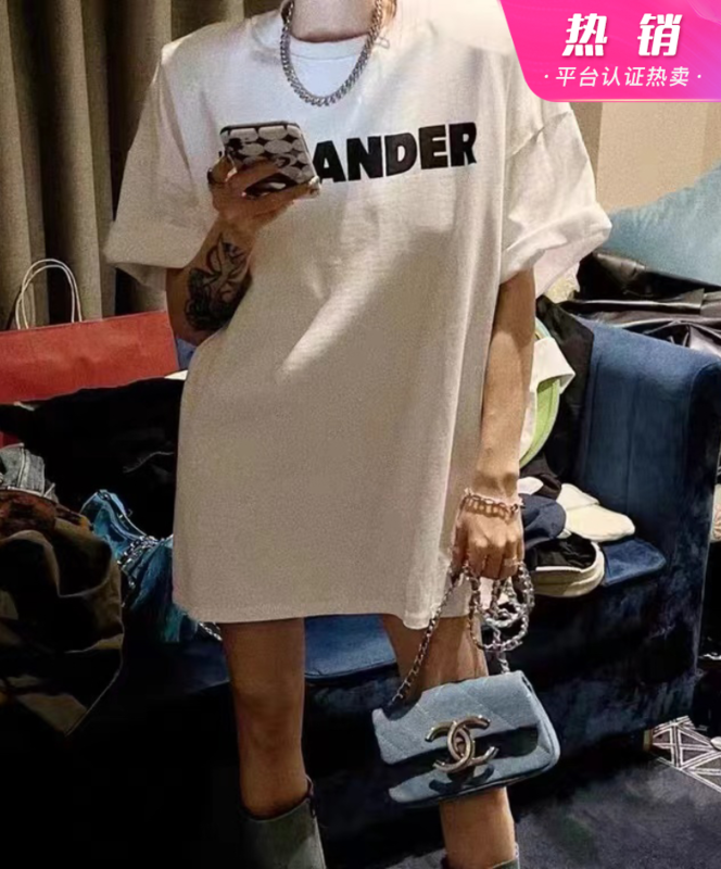 New in early summer! [j.2] Street trend letter printed loose short sleeve T-shirt 8627# LSW