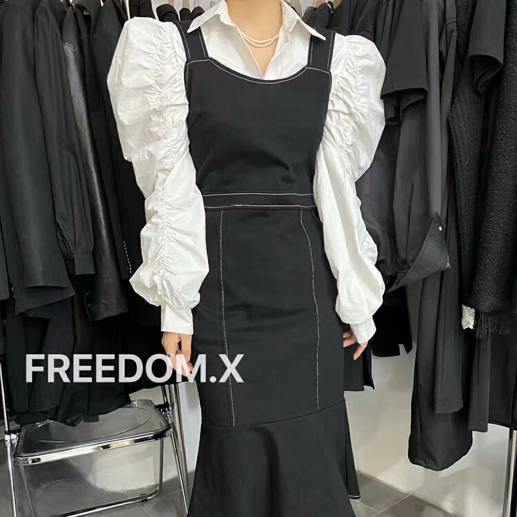 goods in stock! [13C. Studio] Korean fashion versatile shirt (only shirts) 5021# ll