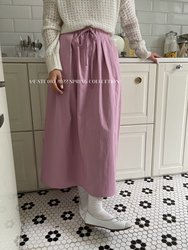 Original price 62.04! New year in early spring! [AF] Korean versatile elastic waist strap skirt 90117# XYY