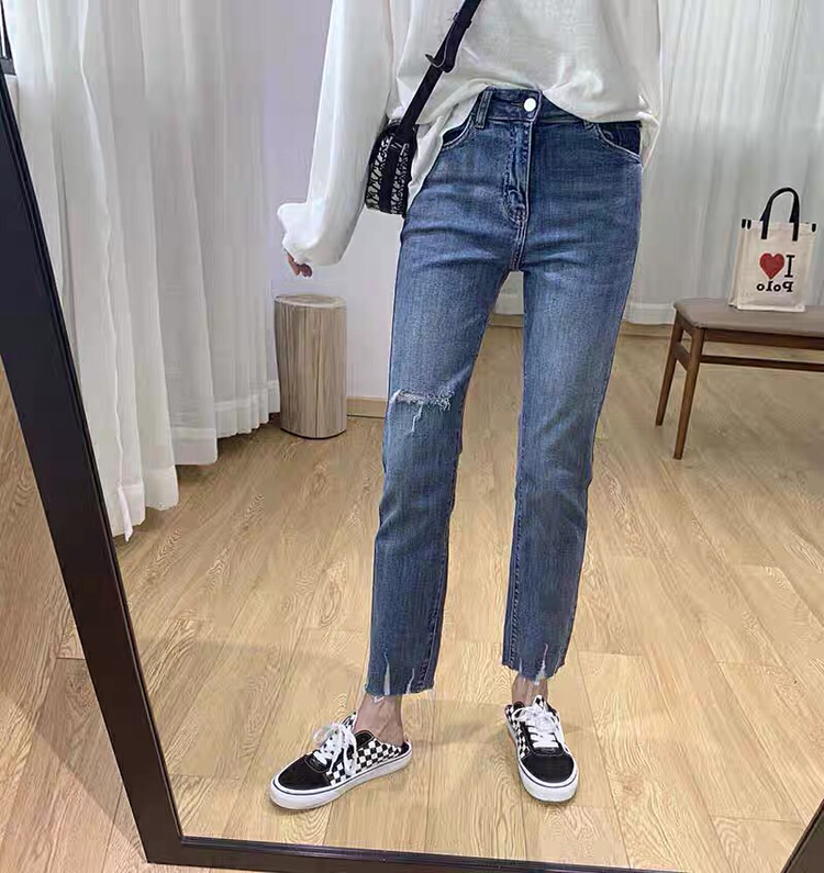 [JFT] Korean version of versatile jeans 3710# CLS with holes and thin