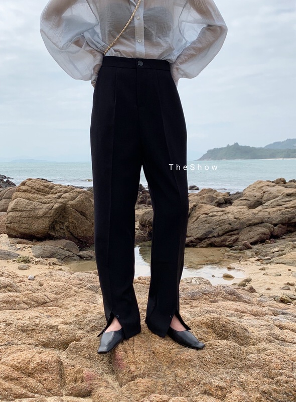 Original price 87.98! New year in early spring! [the show] basic versatile fashion slim nine point trousers 60183# CLS