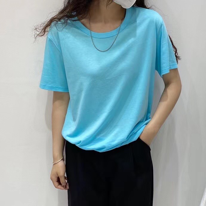 New year in early spring! [Wuyi] Korean Tencel short sleeve T-shirt wy30018# Cl