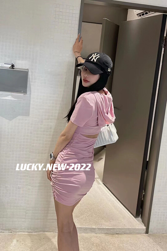 [lucky] temperament slim and slim backless dress 8807-1# zxx