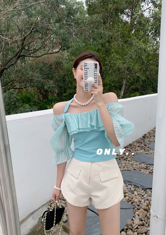goods in stock! New in early summer! [only] splicing collar pure wind-proof blouse (excluding matching) 1815# JJ