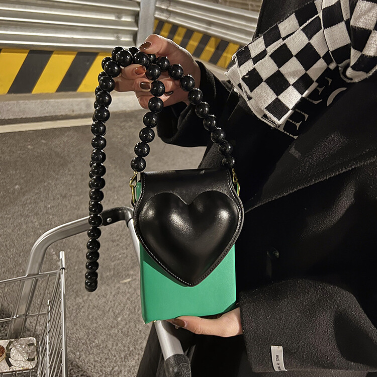 [excellence] love box mobile phone small square diagonal bag (with Manao bead messenger shoulder belt) 9113# LSL
