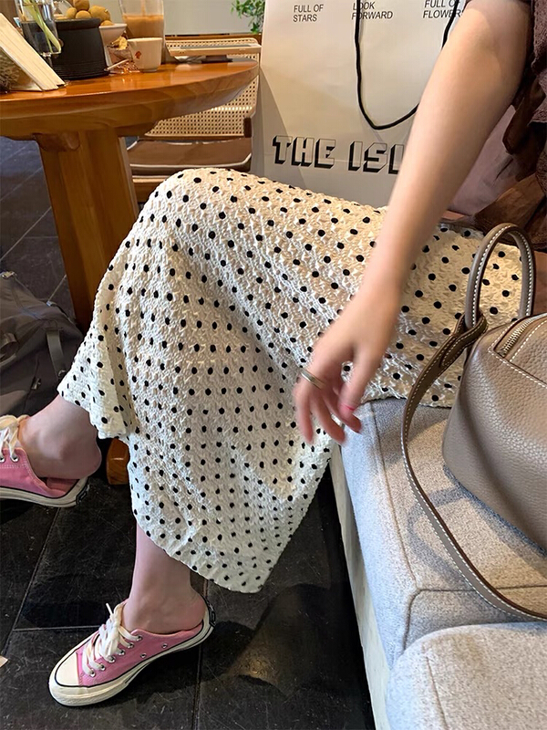 goods in stock! New in early summer! [trustme] versatile wave point skirt 66510# ozq