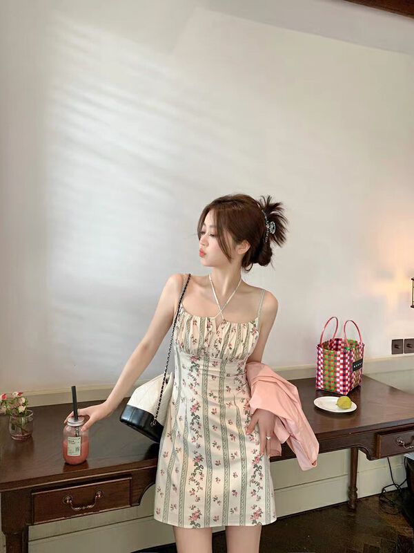[L.L studio] slim waist drawstring dress 7683# PCZ