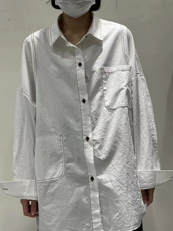 New year in early spring! [original by hnhl] Korean solid color Pocket Shirt 17923# L