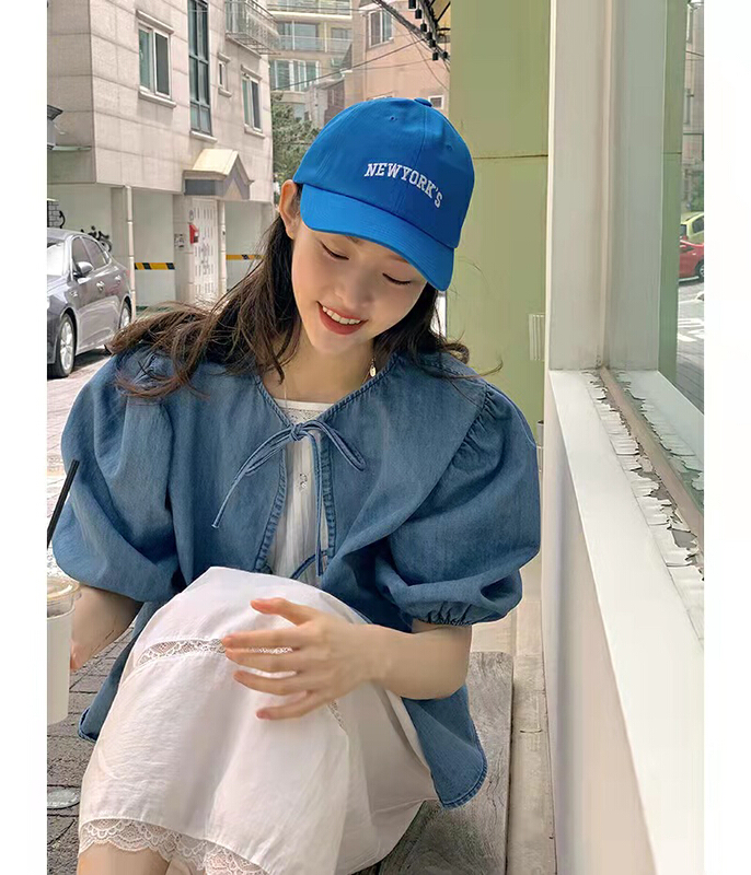 goods in stock! New in early summer! [ISO Korean] design sense small crowd summer French style shirt 3010# hjy