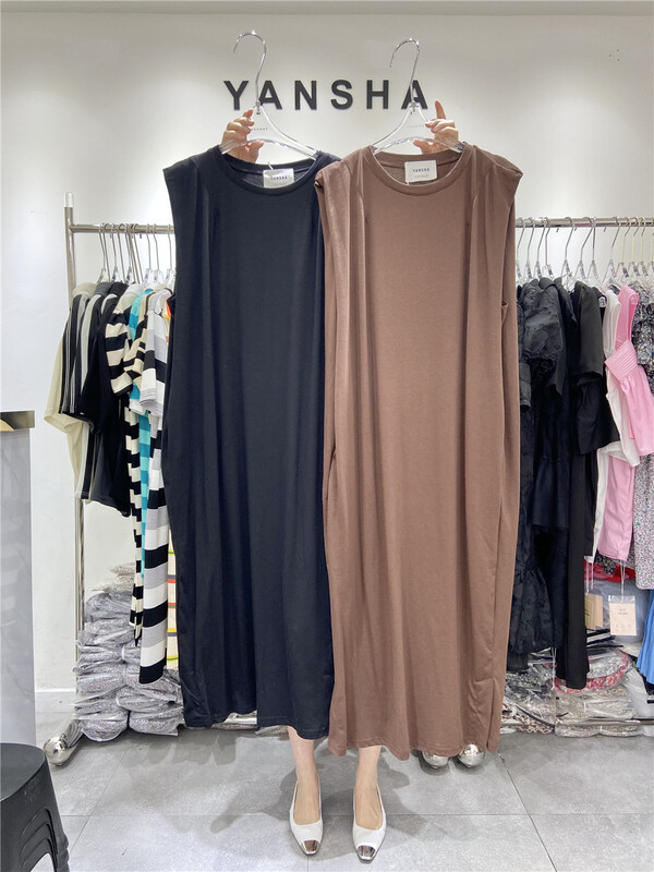[Yan Sha] Korean style draping temperament sleeveless vest dress 230# CLS