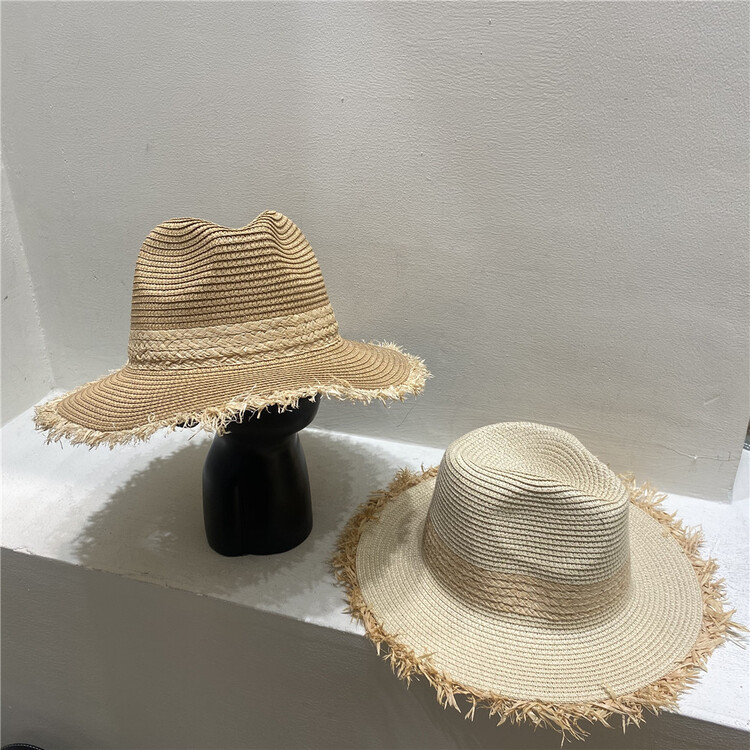 [misslan] brimmed straw hat beach sun hat f004# XJ