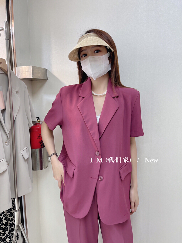 [I'm] temperament and texture short sleeved suit ys1-829# cqw