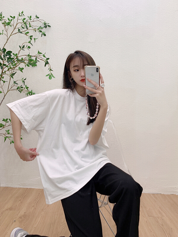 New year in early spring! [Vanessa] crew neck solid color versatile short sleeve T-shirt 8833# ozq